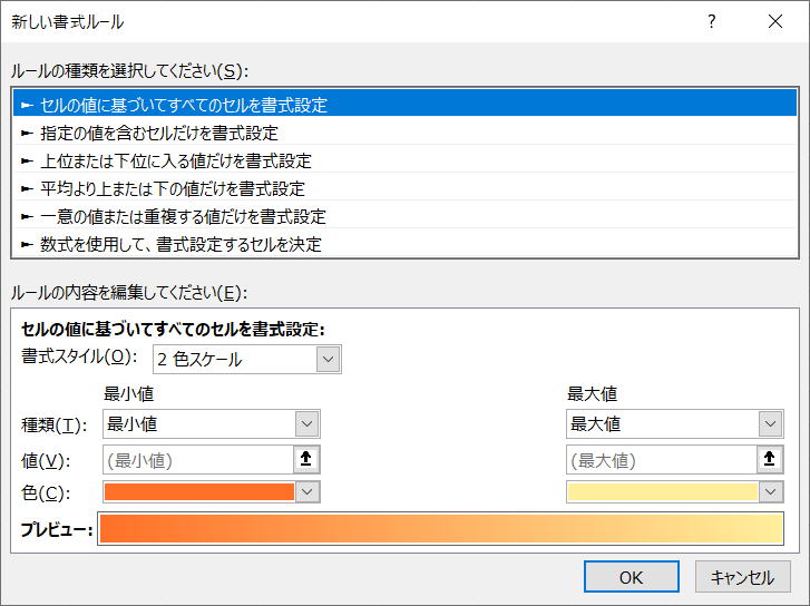 エクセル Excel 条件付き書式