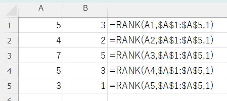 Excel エクセル 関数 RANK関数
