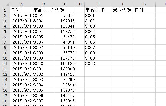 エクセル マクロ VBA サンプル